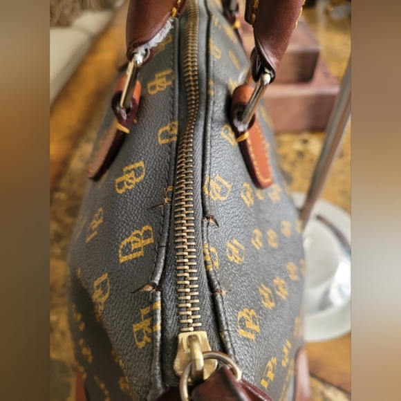 Dooney & Bourke Brown and Tan Monogrammed Men's Bag - Picture 6 of 10